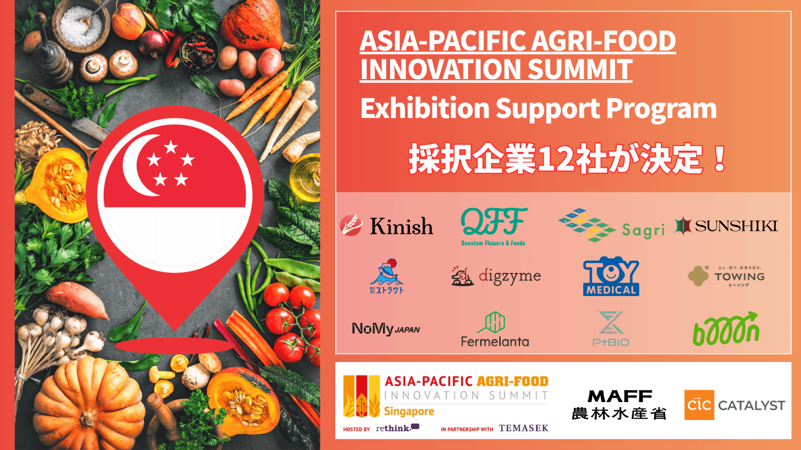 PtBio Selected for the Singapore "ASIA-PACIFIC AGRI-FOOD INNOVATION SUMMIT" Exhibition Support Program